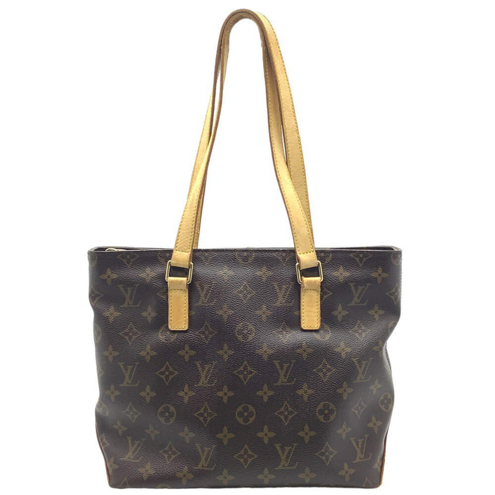 【中古】LOUIS VUITTON（ルイ・ヴィトン）M51148 カバ・ピアノ モノグラム キャンバス ファスナー トートバッグ 肩掛け ブラウン メンズ レディース【USED-B】