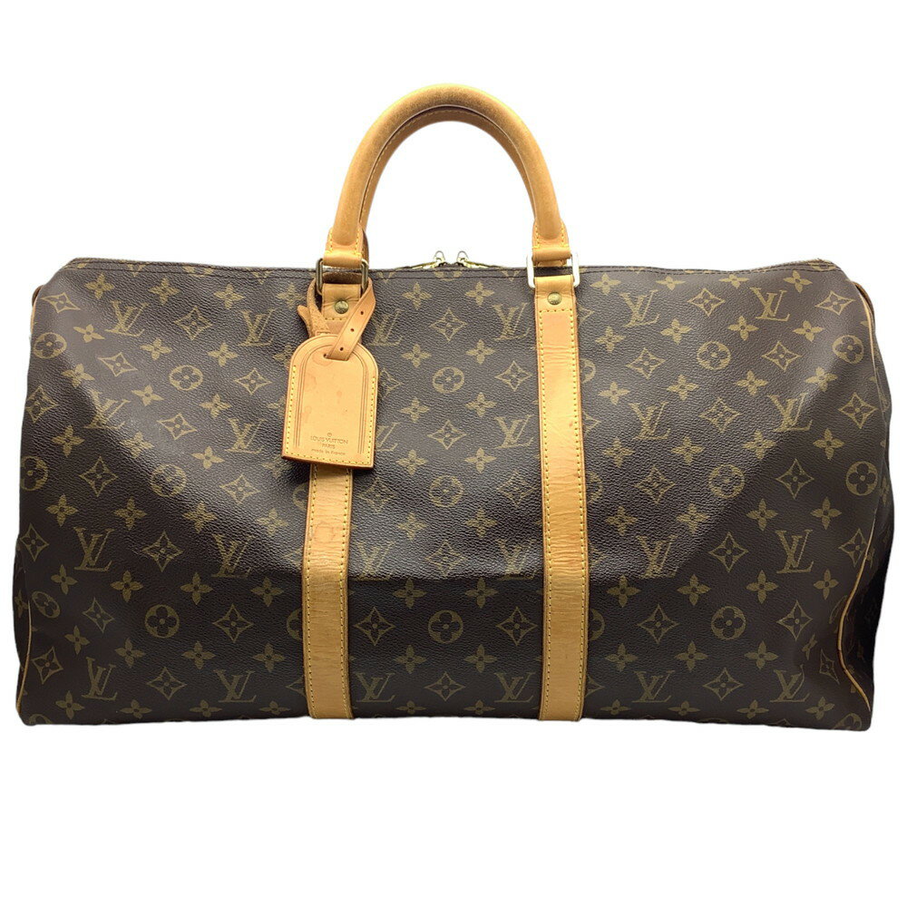 商品情報 管理番号 A1200166935000079 ブランド LOUIS VUITTON (ルイ・ヴィトン) 商品名 キーポル50 型番 M41426 シリアル SP0926 素材 モノグラム・キャンバス カラー ブラウン系 ※写真の色と実物の色は見え方が若干異なる場合がございます。 サイズ 縦：約27cm×横：約50cm×マチ：約21cm ※実寸のため多少の誤差はご了承下さい。 仕様 【開閉】ダブルファスナー開閉式 付属品 ネームタグ・ポワニエ(カデナなし) ※表記または写真に掲載のないものは付属しておりません。 商品説明 ルイ・ヴィトンより が入荷致しました。キーポル50が入荷いたしました。 ■全体的に型崩れしております。 ■角スレがございます。 ■ヌメ革部分全体的にシミやヤケ、シワ、キズ等が複数ございます ■ボタン部分に取り切れない緑青が見受けられます。 ■金具部分に擦れキズ等がございます。 ■店頭展示品のため写真には写りきらない小キズがある場合があります。 ランク 【USED-B】 注意事項 ※カメラにて撮影のため実際の商品の色・質感等が若干異なる場合があります。 ※モニターの発色により、実物と色の見え方が異なる場合が御座います。 ※商品の状態は写真でもご確認下さい。 ※写真には目立つ箇所、また一番状態の悪い箇所を優先的に掲載しております。 ※店頭でも販売中の為多少の小傷等はご了承下さい。 商品に関するお問い合わせ先＆発送元 かんてい局会津若松店 TEL:0242-29-0078 営業時間/10:00～18:00(火・水曜定休日) 商品の状態について NEW 新品 未使用品 未使用品 USED【S】 極めて未使用品に近い超美品　 USED【SA】 メンテナンス済みの商品やほとんど使用された形跡が見られない美品 USED【A】 使用感が少ないキレイな美品 USED【AB】 使用感はあるが、程度のよい良品 USED【B】 使用感があり、キズや汚れがあるが、使用上問題のない中古品 USED【BC】 キズや汚れ、劣化が目立つが使用上問題のない中古品 USED【C】 使用上問題のある恐れのある難あり品 USED【ジャンク】 使用上問題のあるジャンク品 ※程度の目安はあくまでも当店の基準となります。 ※他店様とは同一の基準ではございませんのでご理解ください。