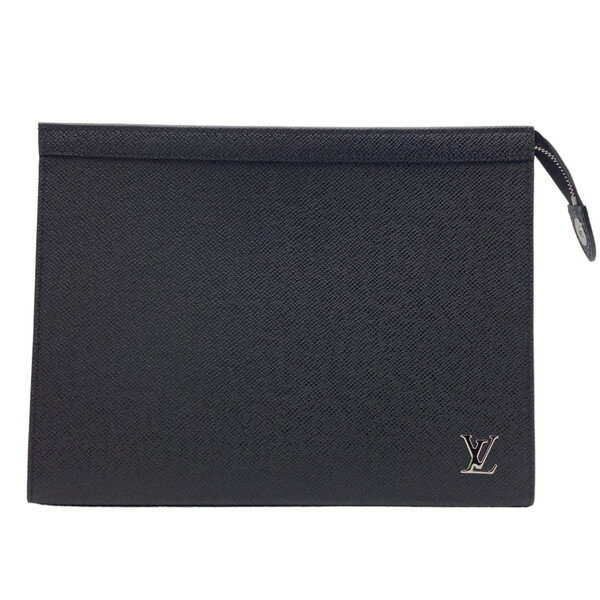 LOUIS VUITTON（ルイ・ヴィトン）M30450 ポシェット・ヴォワヤージュ タイガ クラッチバッグ ブラック ノワール シルバー金具 メンズ レディース