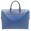【中古】LOUIS VUITTON(ルイ・ヴィトン) M51700 ポルトドキュマン エピ レザー ハンドバッグ ブルー ビジネス ゴールド金具 メンズ レディ...