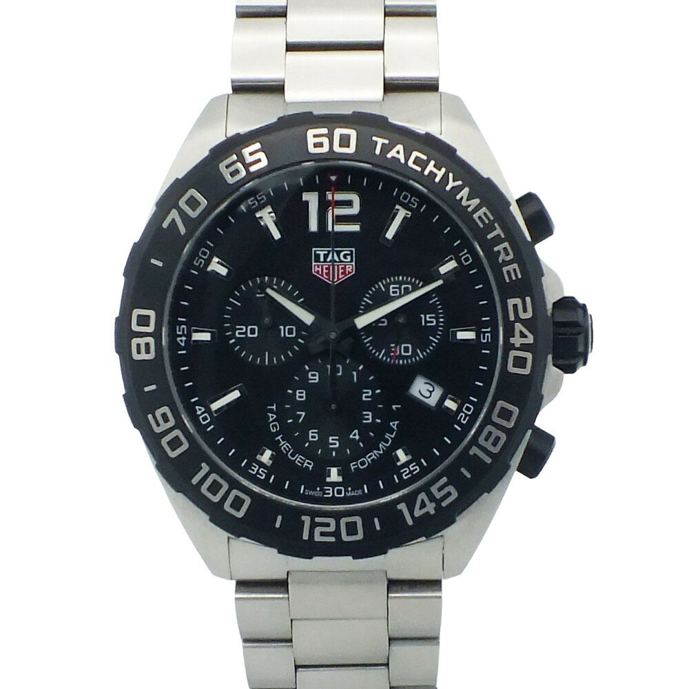 【中古】 TAG Heuer (タグ・ホイヤー) CAZ1010.BA0842 フォーミュラ1 クオーツ クロノグラフ メンズ デイト表示 ブラック/シルバー 200防水 SS ステンレススチール メンズ 【USED-AB】