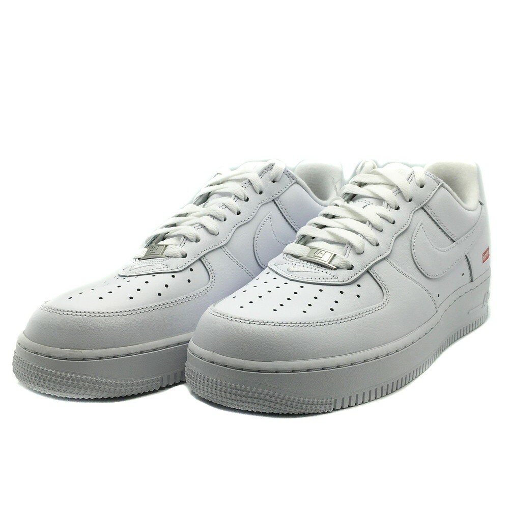 【中古】NIKE Supreme（ナイキ）（シュプリーム）Air Force 1 Low White ナイキ × シュプリーム エア フォース 1 ロー スニーカー コラボレーション 28.0cm【USED-SA】のサムネイル