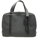 【中古】GUCCI　(グッチ)　322074　GGスプリームキャンバス　ブリーフケース　ビジネスバッグ　出張　ビジネス　グレー系　ブラック系　ショルダーストラップ無し　メンズ【USED-B】