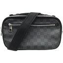 【中古】 LOUIS VUITTON (ルイヴィトン) N41289 アンブレール ダミエ グラフィット ボディバッグ ウエストポーチ メンズ レザー ブラック...