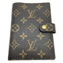 【中古】LOUIS VUITTON（ルイ・ヴィトン）R20005 アジェンダPM 手帳カバー モノグラムキャンバス 男女兼用 ダイアリー アドレス帳 ゴールド金具 スケジュールカバー 6穴式【USED-A】