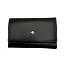 【中古】MONTBLANC(モンブラン)MB7161 Meisterstuck マイスターシュテュック フルグレイン キーケース 6連 ブラック シンプル メン...