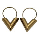 【中古】LOUIS VUITTON(ルイ・ヴィトン)M61088 フープイヤリング・エセンシャルV ゴールド ピアス ブランド アクセサリー 両耳 レディース ...