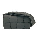 【中古】 BOTTEGA VENETA (ボッテガ ヴェネタ) 749880 V2B01 パデッドテックカセット ショルダーバッグ マキシイントレチャート ナイロン クラシック メッセンジャーバッグ 斜め掛け ブラック オレンジ メンズ 【USED-A】(4)