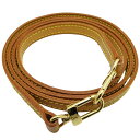 【中古】 LOUIS VUITTON (ルイヴィトン) J00145 ショルダーストラップ 12mm 1.2cm 120cm ヌメ革 ベージュ ブラウン ゴール...