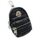 【中古】MONCLER (モンクレール) 6F00001 キーリング キリア KILIA バッグチャーム キーホルダー ブラック ロゴ 黒 バックパック シルバ...