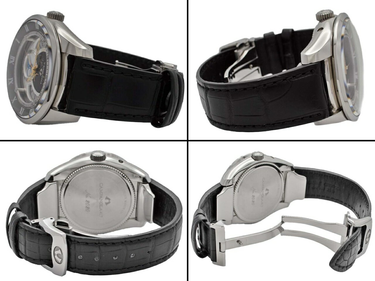 【中古】 CITIZEN（シチズン） CAMPANOLA カンパノラ 8730-T018033 天満星 あまみつほし ソーラー ブラック ゴールド 44mm メンズ レザーベルト 【USED-AB】