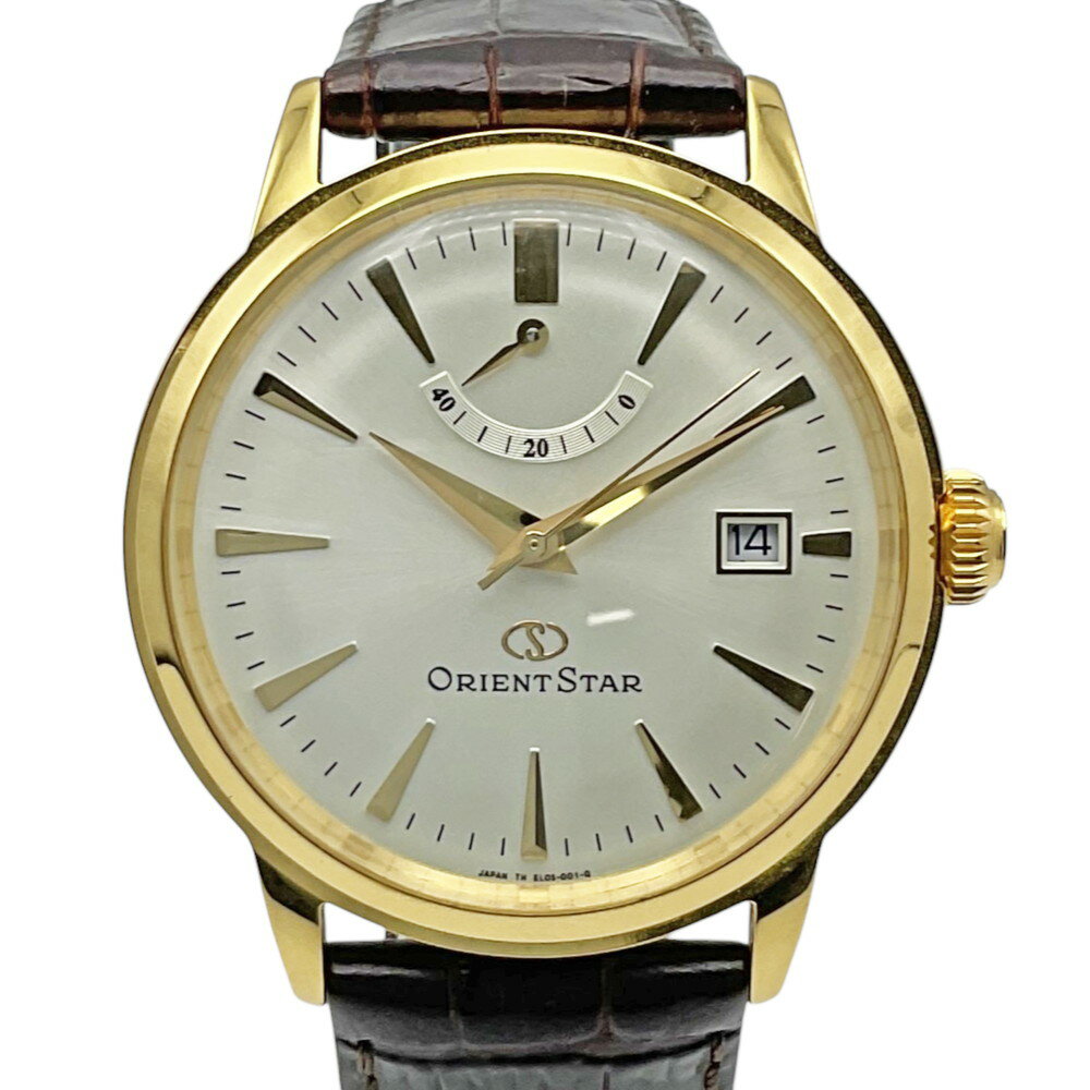 【中古】 ORIENT (オリエント) EL05-A0-B オリエントスター 自動巻き SS 白文字盤 メンズ 腕時計 スケルトン 革ベルト 【USED-B】