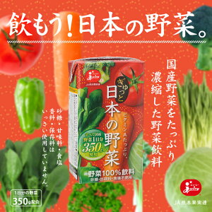 ジューシー ぎゅっと日本の野菜100％ 【125ml紙×24本入】 野菜飲料