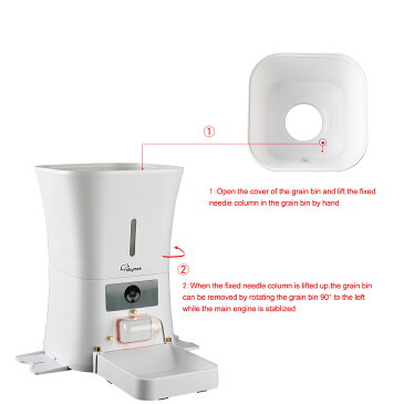 【送料無料】【愛犬・愛猫用】Skymee自動給餌器 Smart feeder(Wi-Fi接続型自動給餌器・ペットカメラ)スマホアプリで遠隔操作 ドッグフード キャットフード 水洗い可能 8L大容量♪ 1日4回設定OK!★電池と電源2WAYタイプ【Skymee(スカイミー) 正規代理店】