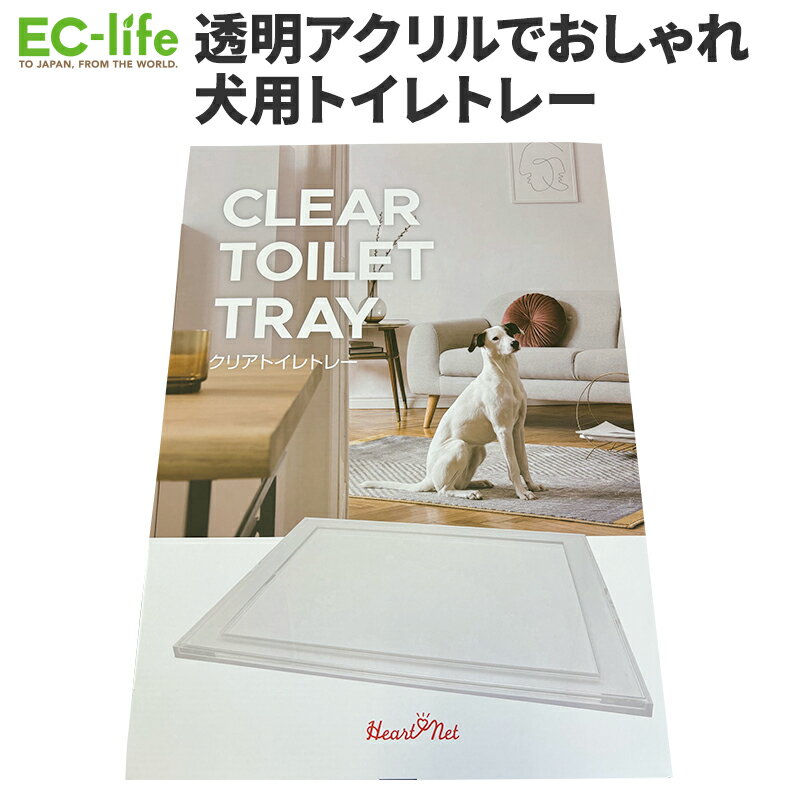 【ペット用トイレ】クリアトイレトレー 47.5cm × 34cm ｜ペット用品 犬用 お世話 シーツ しつけ ドッグ クリア スタイリッシュ お手入れ簡単 消臭 おしゃれ