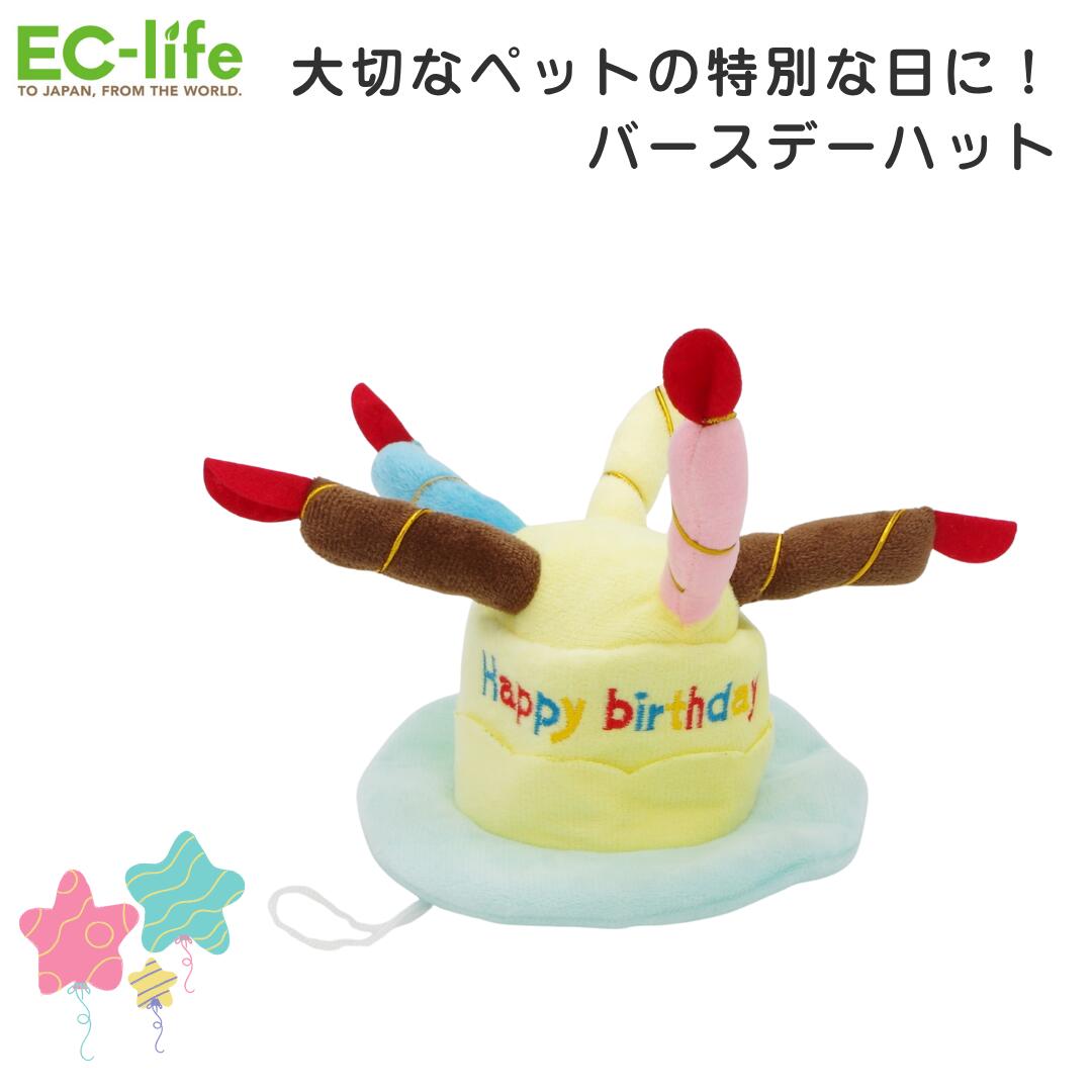 ＼楽天ポイント5倍／【ペット用記念日ハット】ワンニャンバースデーハット｜16cm×17cm 犬 猫 誕生日 パ..