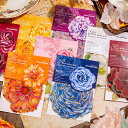 ST113 シール 花 フラワー 薔薇 ローズ フレークシール コラージュ 素材 コラージュ シール コラージュシール コラージュ素材 ステッカー 紙もの 手帳...
