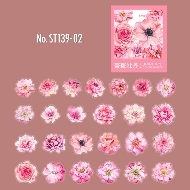 ST139 シール 花 フラワー 紫陽花 アジサイ フレークシール PET コラージュ 素材 ...