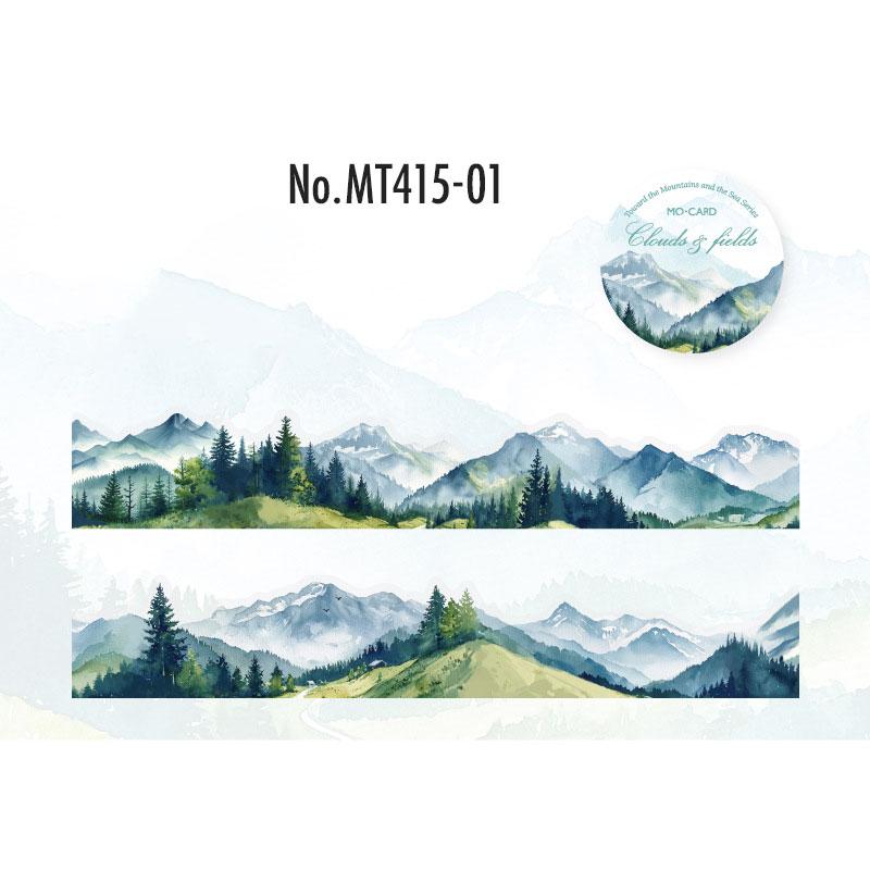 MT415 山 草原 海 雪山 風景 景色 PET コラージュ 素材 ロールシール コラージュ ...