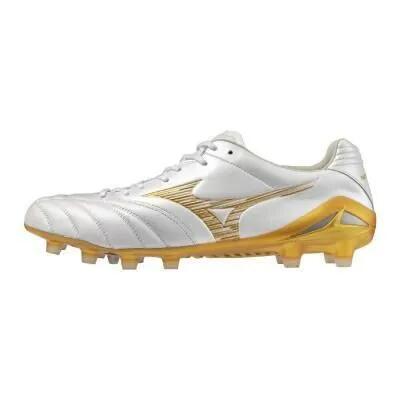 乐天商城 - ミズノ　モナルシーダNEO III ELITE　サッカー／フットボール　スパイク　ユニセックス　MIZUNO　P1GA262050　スーパーホワイトパール×ゴールド　★19000