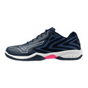 ミズノ バドミントン ウエーブクローEL2 バドミントンシューズ MIZUNO 71GA258366 ネイビー×ホワイト×ピンク ★12000 25SS