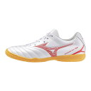 ミズノ 28cm モナルシーダNEO III SELECT IN サッカー/フットボール インドアシューズ フットサル P1GF242560 ホワイト×レッド ...