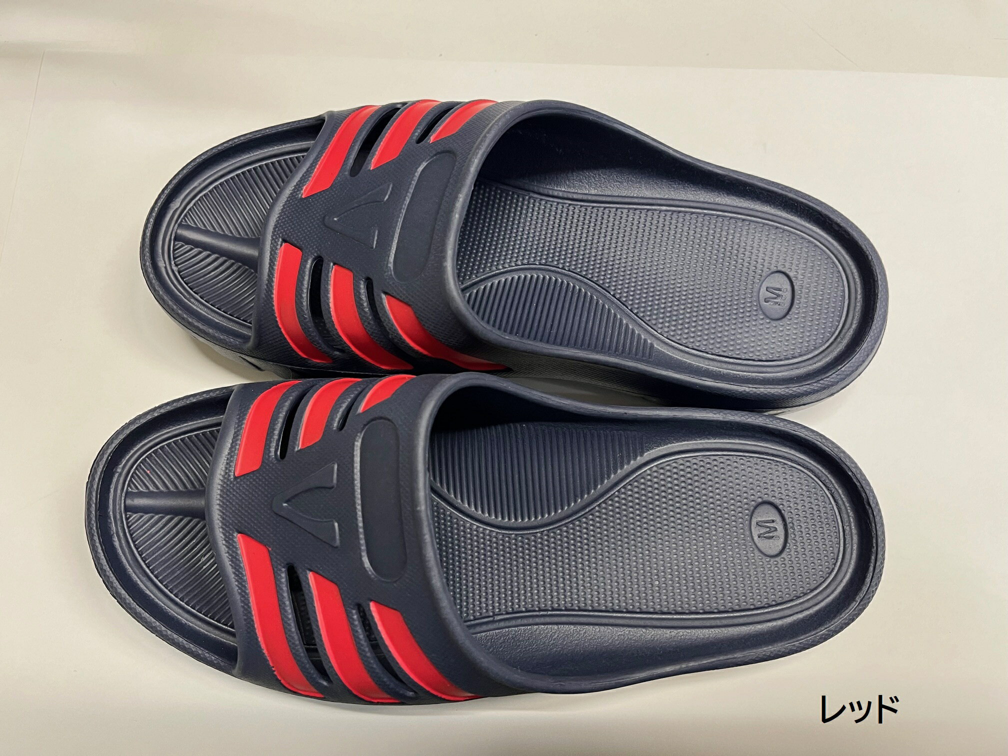 在庫限り！　学校　指定　スリッパ　Vサンダル　ネイビー×レッド　(白帯なし)　ユニセックス　スクール..