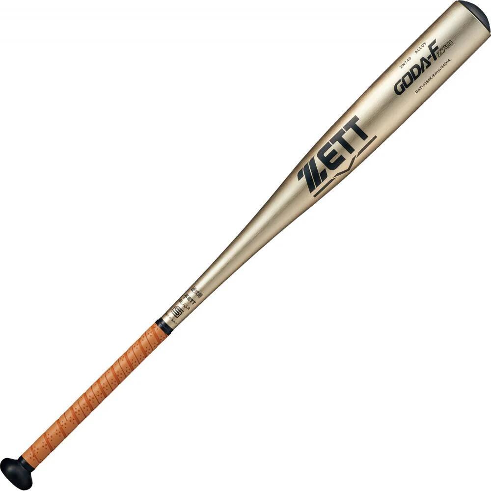 ゼット 硬式バット 硬式金属製バット GODA-Fz740　ZETT BASEBALL　硬式金属アルミバット GODA-FZ740　高校野球対応 　硬式　バット　 BAT15383K　8201K　Kシャンパンゴールド　【新基準対応品】★35000