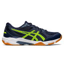 アシックス：GEL-ROCKET 10　バレーボールシューズ　asics　ゲルロケット10　インドアスポーツ シューズ　1073A047-408（ミッドナイト／ハザードグリーン）　★8182