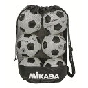 ★ミカサ　サッカー　ボールバッグ　mikasa　ボールバッグ メッシュ巾着型　黒　中　MBAS　★2800