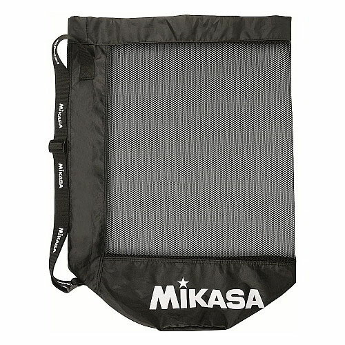 ★ミカサ　サッカー　ボールバッグ　mikasa　ボールバッグ メッシュ巾着型　黒　中　MBAS　★2800 2