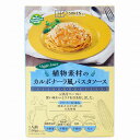 創健社 植物素材のカルボナーラ風パスタソース(レトルト) 150g | 1人前 カルボナーラ パスタ ソース 簡単 時短 調理 料理 ヘルシー 食品 イタリアン 植物素材 動物性原料不使用 コレステロールゼロ