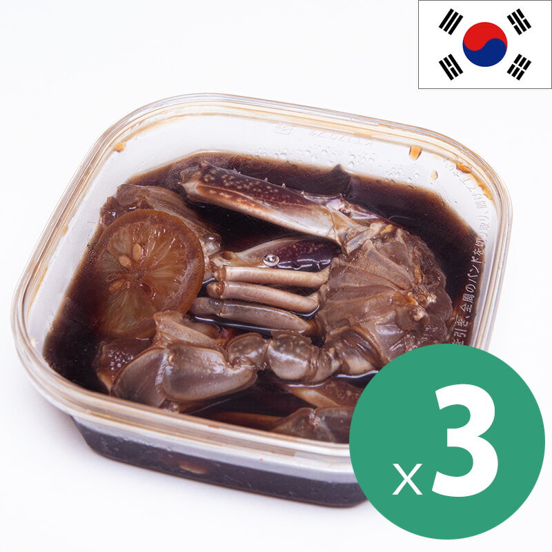 ウリ 特製醤油ケジャン 500g×3パックセット 日本製 ワタリガニ 渡り蟹 韓国みやげ 韓国土産 海外おみやげ 冷凍 別送