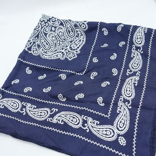 JOHN JANE SMITH SILK BANDANA NAVY ジェーンスミス シルク バンダナ ネイビー 大名店【中古】