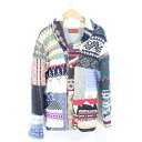 OLD PARK Patchwork Cardigan オールドパーク パッチワーク カーディガン ニット 大名店 【中古】