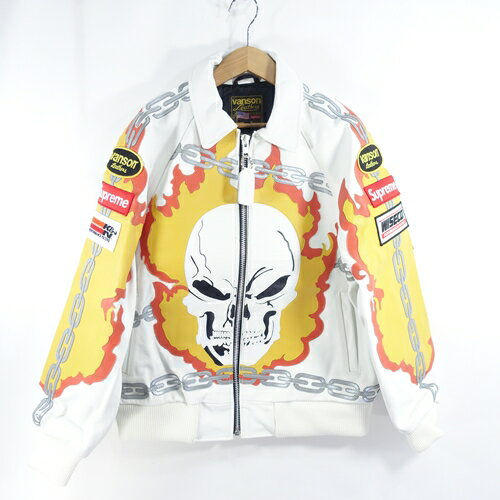 Supreme 19ss Vanson Leathers Ghost Rider Jacket シュプリーム バンソン ゴーストライダー レザー ジャケット 大名店【中古】