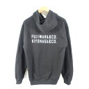 KIYONAGA&CO 21ss FUJIWARA&CO LOGO PULLOVER キヨナガ フジワラ ロゴ フーディ パーカー 大名店【中古】