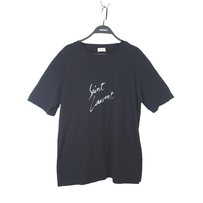 SAINT LAURENT PARIS 18ss LOGO S/S TEE 480406 YB1GN9787 SIZE-XS サンローランパリ ロゴ Tシャツ 大名店【中古】