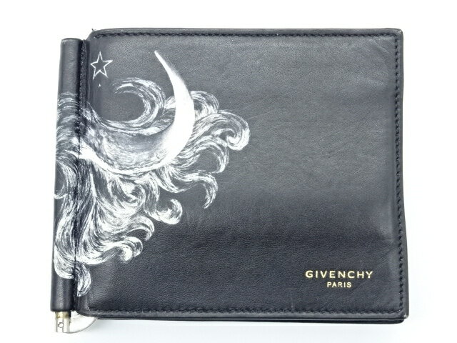 ☆GIVENCHY マネークリップ付き レザーカードケース ウォレット 財布 ジバンシィ 大名店【中古】