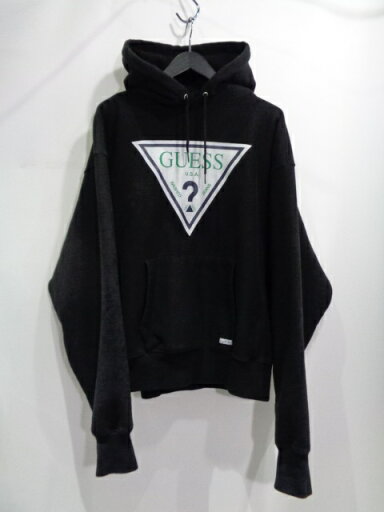 ☆GUESS ゲス TRIANGLE LOGO HOODIE MH1K7451K トライアングル プリント フーディー パーカー フード プルオーバー ヘビーウェイト 大名店【中古】 ☆GUESS ゲス TRIANGLE LOGO HOODIE MH1K7451K トライアングル プリント フーディー パーカー フード プルオーバー ヘビーウェイト 大名店【中古】