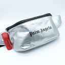 PALM ANGELS Metallic Waist Bag Silver PMNA015E19609002 パームエンジェルス メタリック ウエストバッグ 大名店【中古】