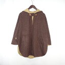 USED REVERSIBLE PONCHO BEIGE BROWN o[Vu |` x[W uE 喼XyÁz