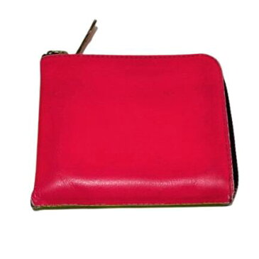 ☆COMME des GARCONS WALLET コムデギャルソンウォレット L字ジップ レザーコインケース ネオンカラー バイカラー 財布 大名店【中古】