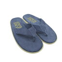 ISLAND SLIPPER LEATHER SANDAL NAVY SIZE-5 ACh T_ lCr[ 喼XyÁz