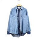 OLD PARK×MINE DENIM 22ss Denim Western Layered Shirt オールドパーク マインデニム ウェスタン レイヤード シャツ 大名店【中古】