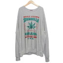 BUDSPOOL MARIJUANA PRINT CREWNECK SIZE XXL 舐達磨 バッズプール マリファナ プリント クルーネック スウェット 大名店【中古】