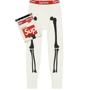 SUPREME 21aw Hanes Bones Thermal Pant White Sサイズ シュプリーム ヘインズ ボーンズ サーマル パンツ ホワイト 21fw 南堀江店【中古】