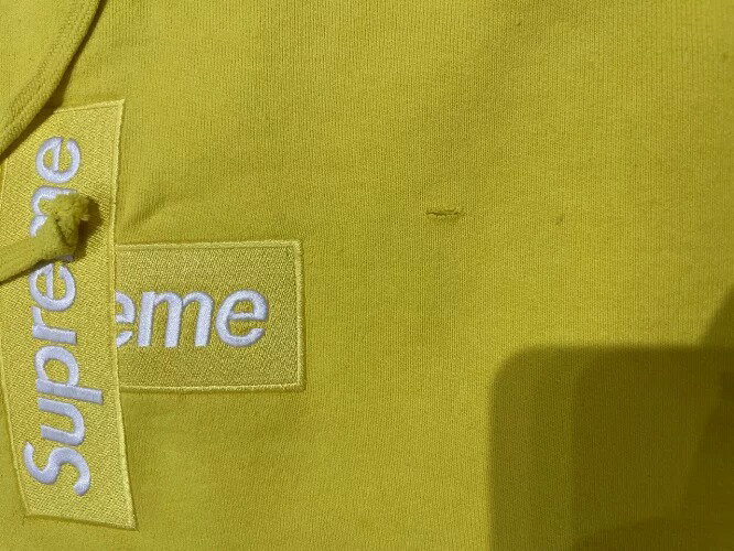 SUPREME 20aw Cross Box Logo Hooded Sweatshirt Yellow Sサイズ シュプリーム クロス ボックスロゴ パーカー 南堀江店【中古】