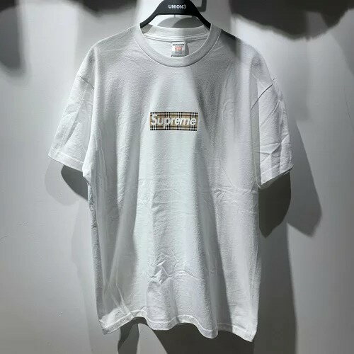 Supreme 22ss Burberry Box Logo Tee Lサイズ シュプリーム バーバリーボックスロゴ半袖Tシャツ ホワイト 心斎橋店【中古】