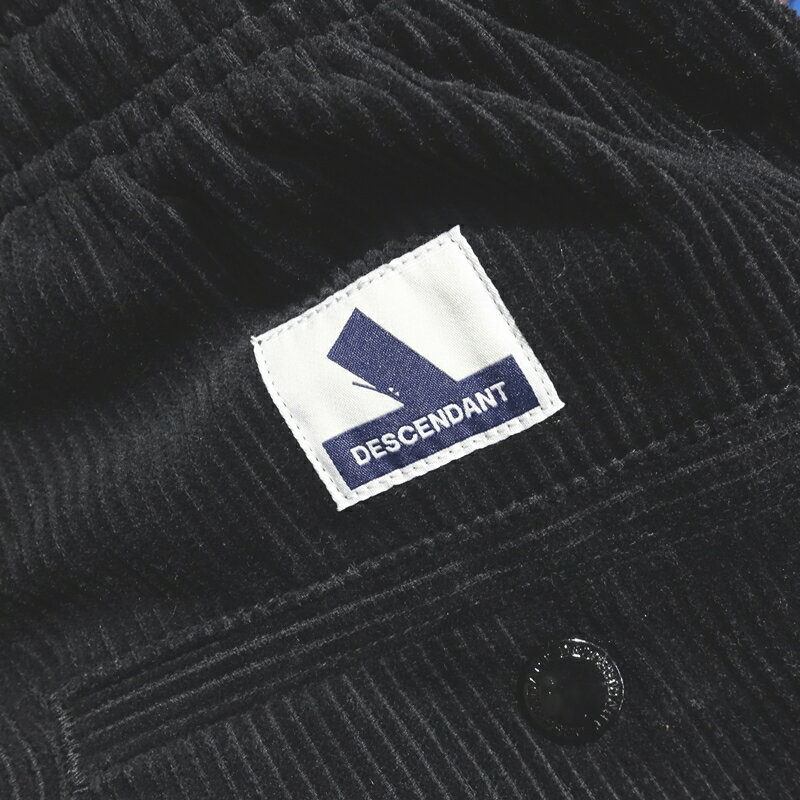 DESCENDANT 22aw SHORE BEACH TROUSERS 222WVDS-PTM02 BLACK SIZE-2 ディセンダント コーデュロイ ビーチ トラウザー パンツ 大名店【中古】